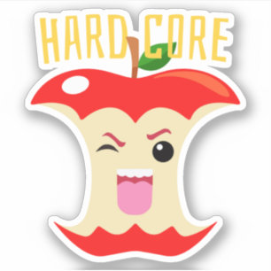 Süsse Foods Niedlich Hardcore Apple Core Sticker