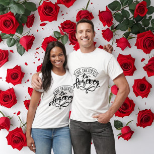 Süße Forever-Wortkunst-Verlobungsparty T-Shirt