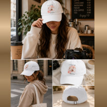 Süße Fotografie-Liebhaber-Mütze mit Vintage-Blumen