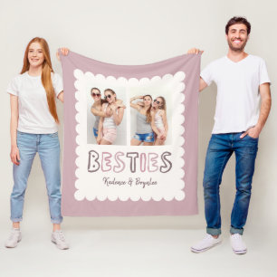 Süße Fotos von Freundinnen in beliebigen Farben 2 Fleecedecke