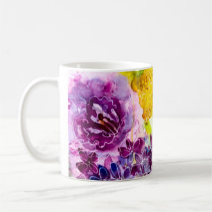 Süße Fragilität Moderne Wasserfarbe Kaffeetasse