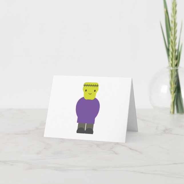 Süsse Frankenstein Monster Karte (Vorderseite)