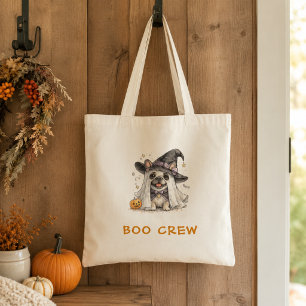 Süße Französische Bulldogge Halloween Hexe Boo Cre Tragetasche
