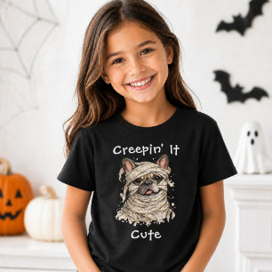 Süße französische Bulldogge Halloween-Mumie schlei T-Shirt