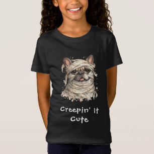 Süße französische Bulldogge Halloween-Mumie schlei T-Shirt