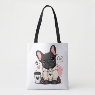 Süße Französische Bulldogge Hoodie Illustration
