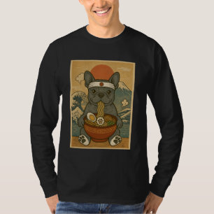 Süße Französische Bulldogge Japanische Ramen-Nudel T-Shirt