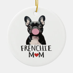 Süße Französische Bulldogge Keramik Ornament