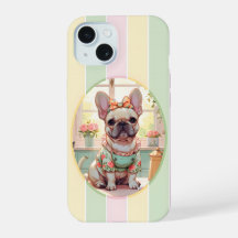 Süße Französische Bulldogge Pastell Linien Cottage