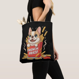 Süße Französische Bulldogge Pommes Frites Kawaii K