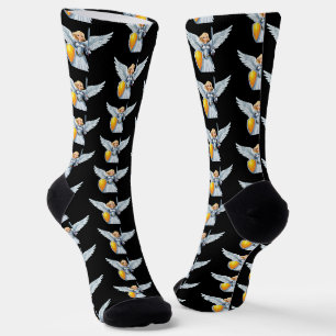 Süße Frau Engels mit offenen Flügeln Socken