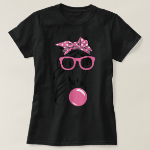 Süße Frauen Mädchen Pferd mit Bandana Stirnband un T-Shirt