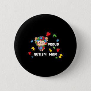 Süße Frauen mit Autismus-Bewusstsein - Stolz Autis Button