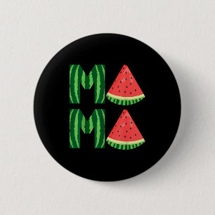 Süße Frauen Wassermelone Mama Vintage Sommer Fruch Button