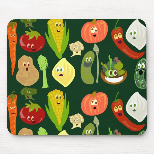 Süße freche Gemüse! Mousepad (Vorne)