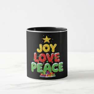 Süße Freude Liebe Frieden Weihnachtsbaum Festlich Tasse