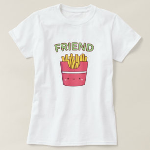 Süße Freund-Pommes-Passende-Beste-Freundin T-Shirt