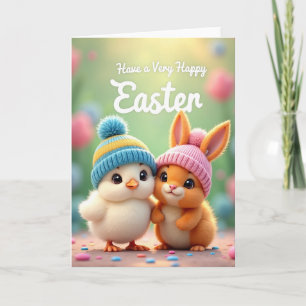 Süße Freunde Frühlingskarte Karte
