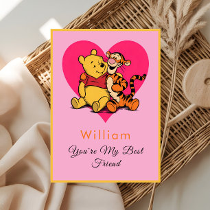 Süße Freundschaft zwischen Pooh und Piglet Karte
