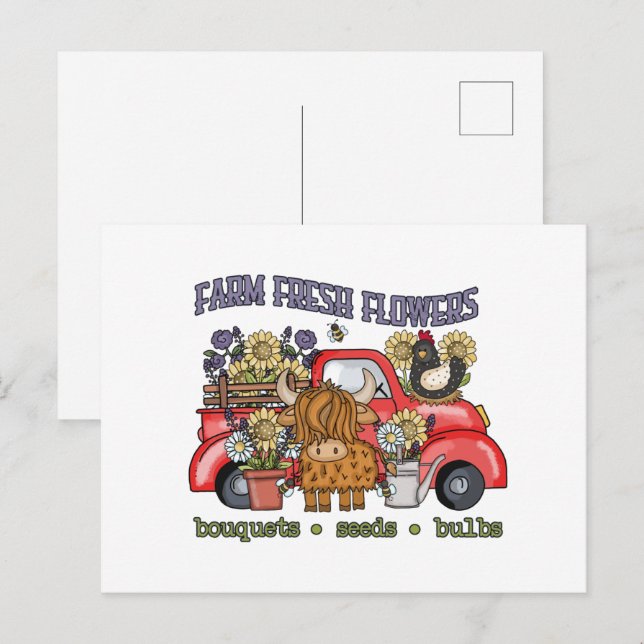 Süße Frischblumenverkäufer oder Florist  Postkarte (Vorne/Hinten)