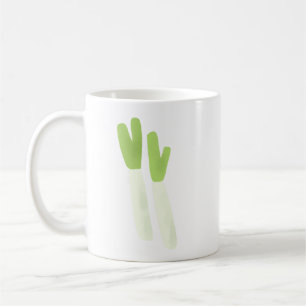Süße frische Frühlingszwiebeln Grüne Zwiebel Gemüs Kaffeetasse