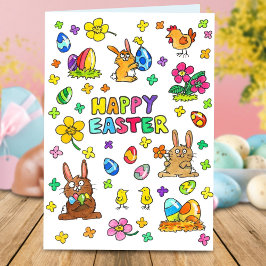 Süße Frohe Ostern-Grüße Karte