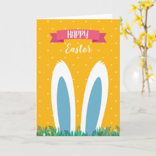 Süße Frohe Ostern-Grußkarte mit Hase Karte