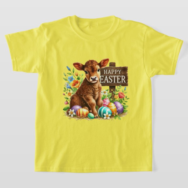 Süße frohe Ostern Kuh  T-Shirt (Ablage )