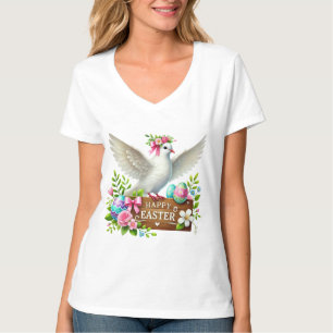 Süße frohe Ostern-Taube T-Shirt