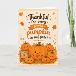 Süße Frohe Thanksgiving-Grüße Karte