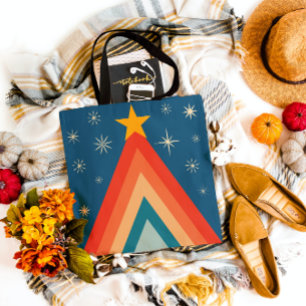 Süße fröhliche und helle Retro-Groovy-Weihnachtsba