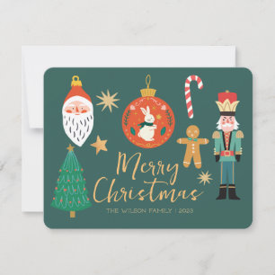 Süße fröhliche Weihnachtssachen Urlaub Feiertagskarte