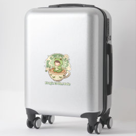 Süße Frosch-Coffee-Tale-Design Aufkleber