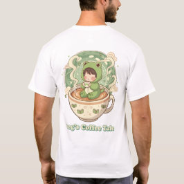 Süße Frosch-Coffee-Tale-Design T-Shirt