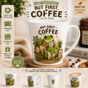Süße Frosch-Kaffee-Liebhaber-Latte-Mug Aber zuer Milchtasse