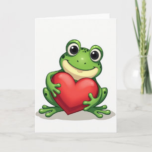 Süße Frosch-Liebeskarte Karte
