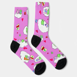 Süße Frosch Valentinstag Crew Socken