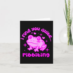 Süße Frosch-Wortspiel-Ribbiting-Froschliebhaber-Zi Karte