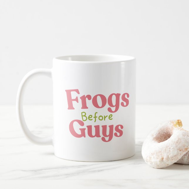 Süße Frösche vor Typen Kaffeetasse (Mit Donut)