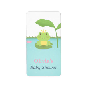 Süße Froschprinz-Junge-Baby-Shower-Etiketten Adressaufkleber