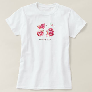 Süße Frucht-Ästhetik Granatapfel rosa T-Shirt