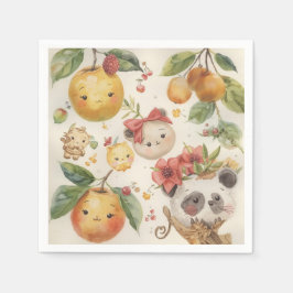 Süße Früchte-Papier Serviette