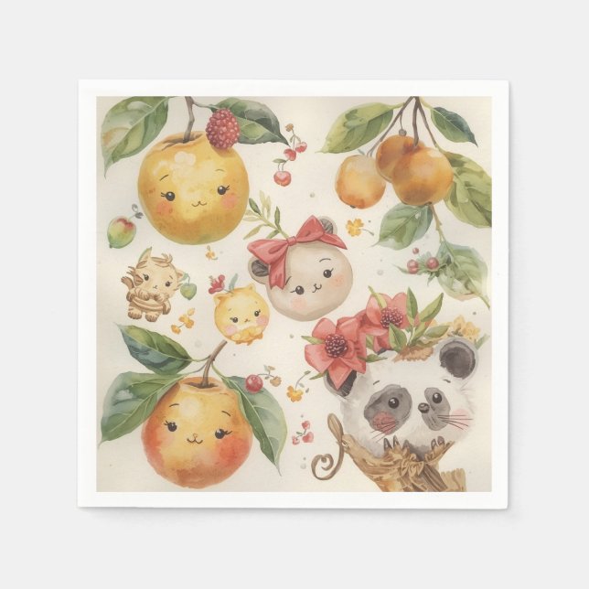 Süße Früchte-Papier Serviette (Vorderseite)