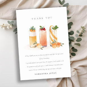 Süße Fruchtsaftcocktail Orange Blush Geburtstag fü Dankeskarte