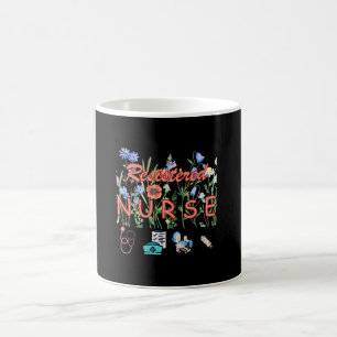 Süße Frühlings-Krankenschwester im Blumen-Design Kaffeetasse