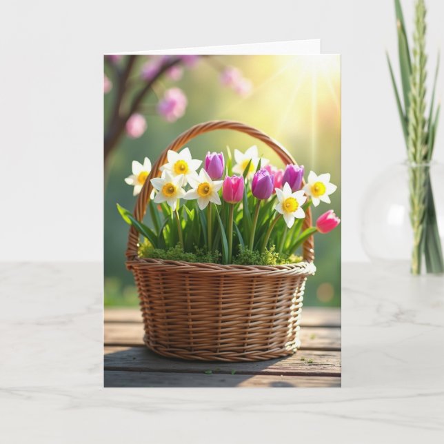 Süße Frühlingsblumenkarte Karte (Vorderseite)