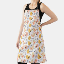 Süße Frühlingsküken und Blumenmuster