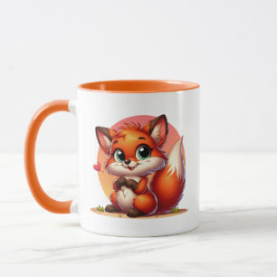 Süße Fuchs-Fans fügen Monogramm hinzu  Tasse