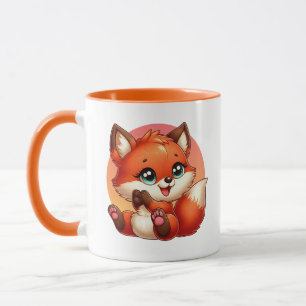 Süße Fuchs-Liebhaber fügen Monogramm hinzu Tasse
