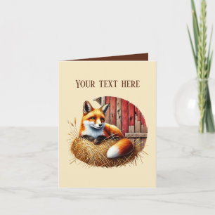 Süße Fuchs-Liebhaber fügen Text hinzu Karte